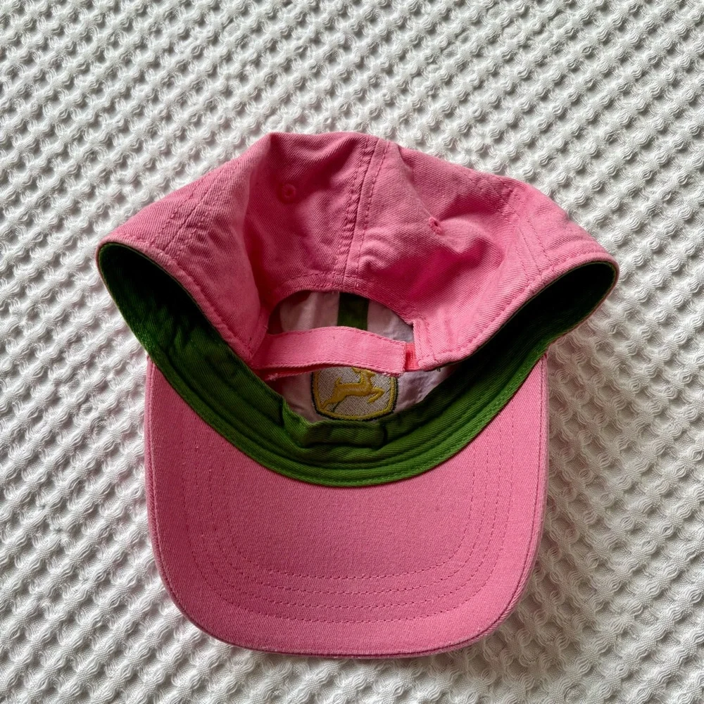 John Deere Youth (Age 5-10) Girl’s Pink Logo Baseball Hat Cap